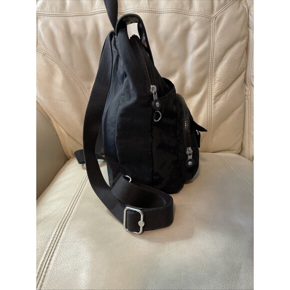 Kipling Backpack Bag Queenie Small Black Pockets Nylon Live Light - Picture 5 of 16